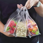 10-Pieces: Reusable Silicone Leakproof Food Storage Bags