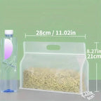 10-Pieces: Reusable Silicone Leakproof Food Storage Bags