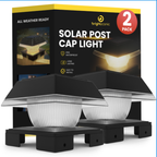 Solar Post Cap Lights Dual Mode ‎BICSGL-14 (2Pack)