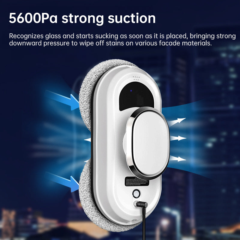 5600Pa Smart Window Cleaning Robot   Auto-Guided, Remote-Controlled Glass Cleaner for Home Use