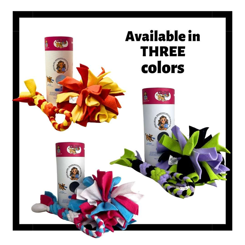 3-in-1 Bundle Enrichment Tube for Dogs - Tug Toy, Treat Dispenser & Snuffle Ball