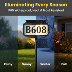Address Sign House Number Solar Powered BICSSL-11