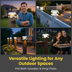 Solar Post Cap Lights Dual Mode ‎BICSGL-14 (2Pack)