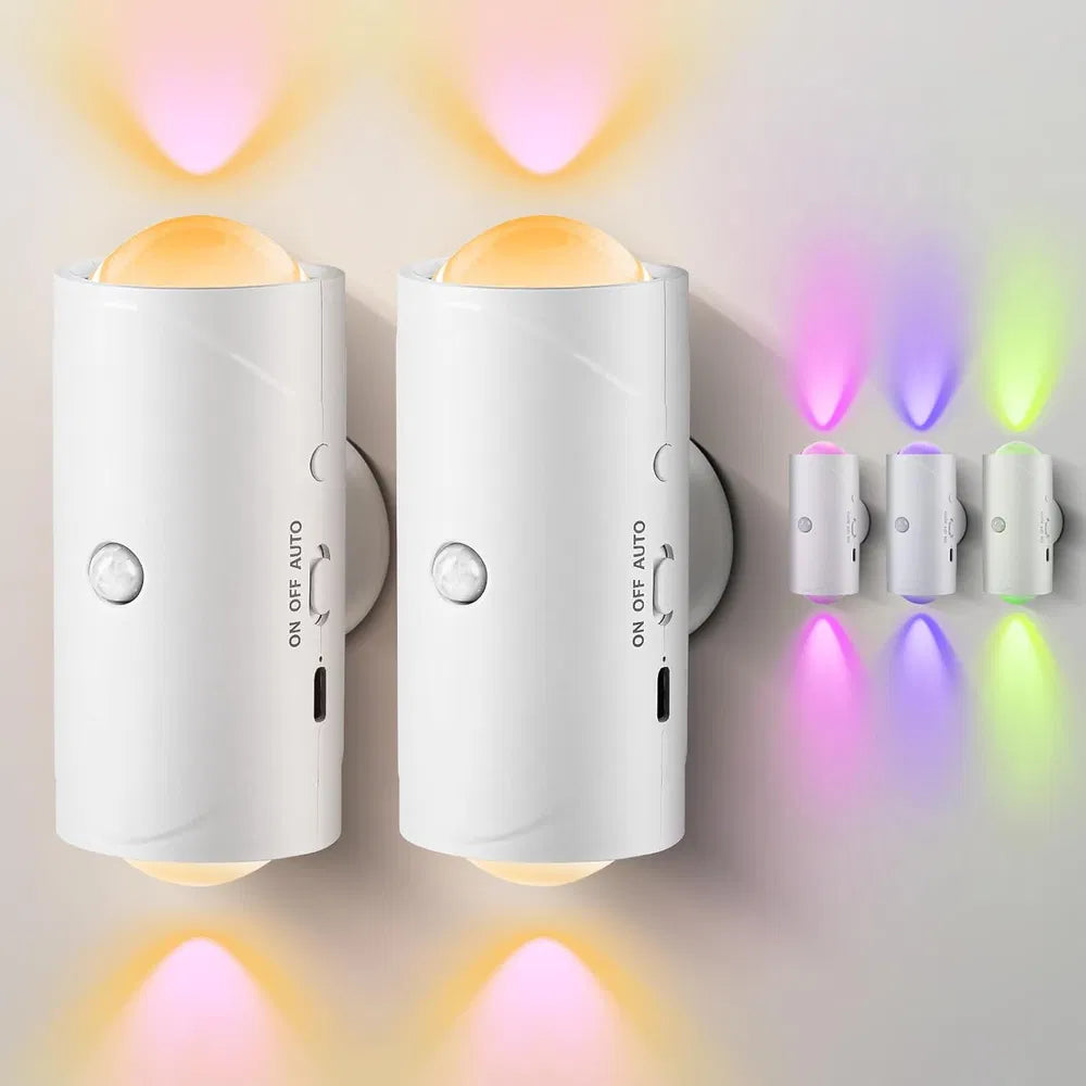 Rechargeable Motion Sensor Night Lights for Indoor Use – USB-C Magnetic, 2 or 4 Pack