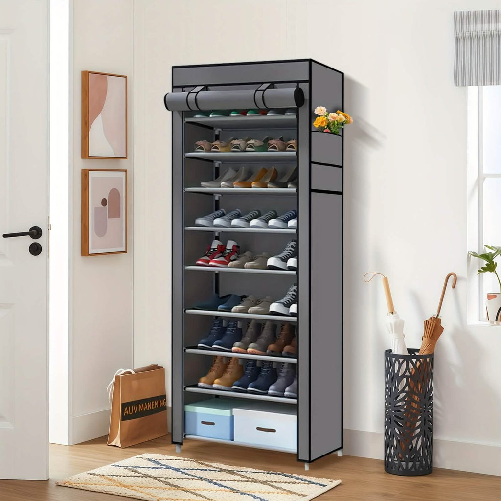 10-Layer 9 Grid Shoe Rack Shelf Storage Closet Organizer