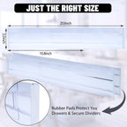 6 Pack Adjustable Drawer Dividers, 3.2 in High, Expand 11-20 in