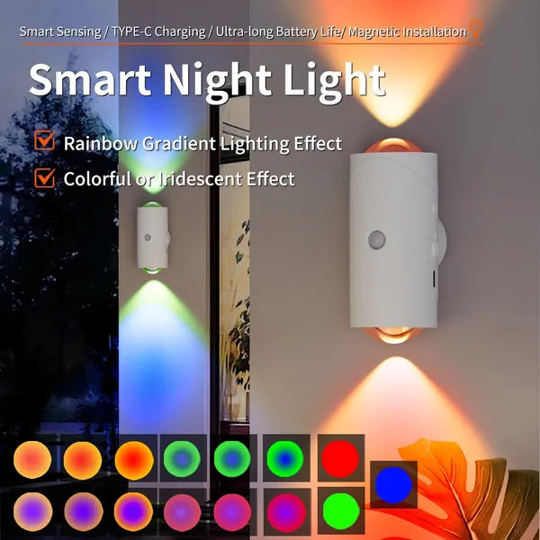 Rechargeable Motion Sensor Night Lights for Indoor Use – USB-C Magnetic, 2 or 4 Pack