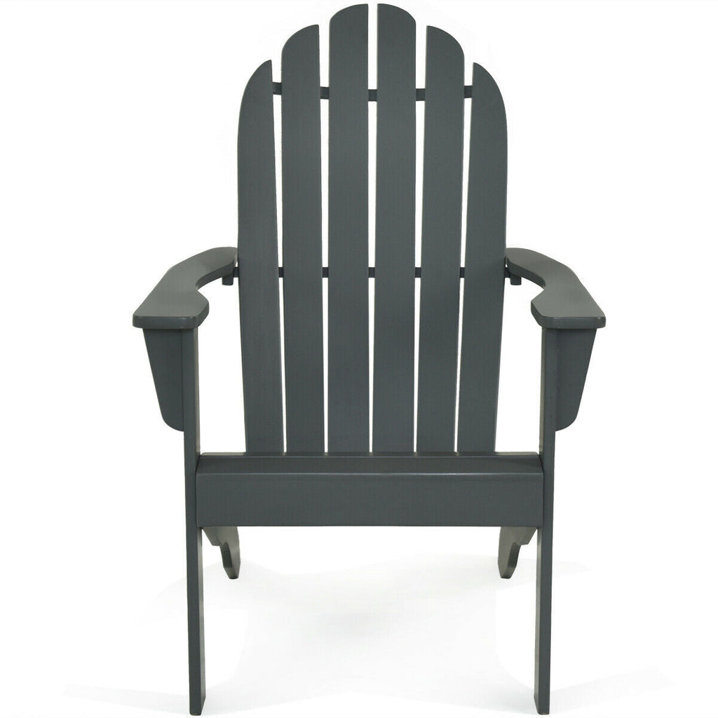Acacia Wood Outdoor Adirondack Chair with Ergonomic Design
