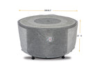 Premium Heavy-Duty Round Fire Table Cover, Platinum Series, 36.5'Dia'x25''H