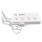 Smart Power Strip,WiFi Power Bar Multiple Outlet Extension Cord with 4 USB and 4 Individual Controlled AC Plugs by Tuya