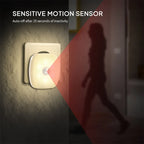 LED Night Light Plug-In with Motion Sensor | Small Wireless Night Lamp for Room Corridor Closet