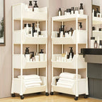 5-tier Storage Rack Storage Cart Bookshelf - Mobile Storage Rack with Wheels for Living Room Bedroom Dormitory Book Storage Rack
