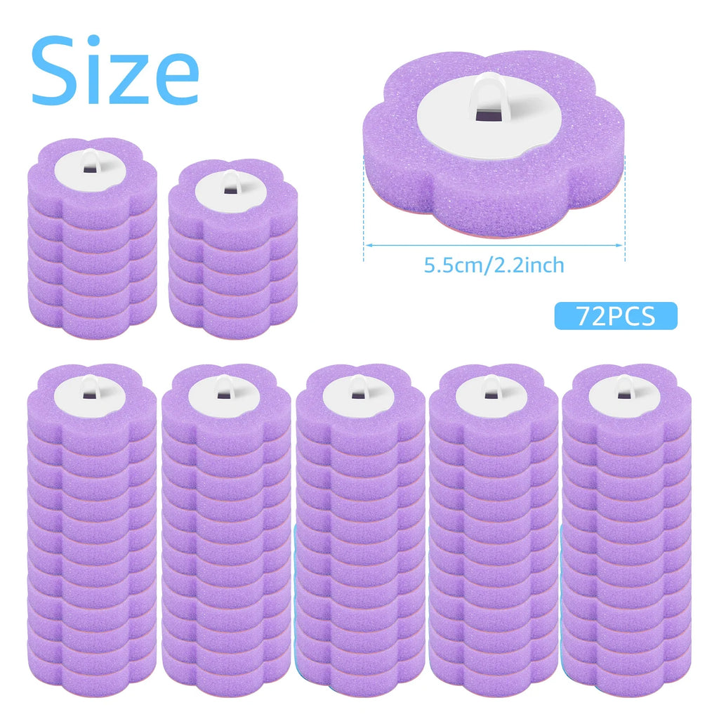 Toilet Wand Kit Wall Mounted Toilet Brush Set with 24 Replacement Brush Heads 360° Bathroom Effective Cleaning Tool for Home