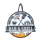 Bar & Grill Sign for Patio, Backyard & Outdoor Kitchen Decor