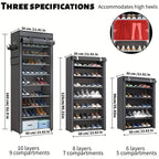 10-Layer 9 Grid Shoe Rack Shelf Storage Closet Organizer