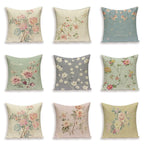 Decorative Plant Flower Throw Pillow Cover Soft Linen Cushion Cover For Living Room Couch Sofa Patio Outdoor Home Decor  Decorative Plant Flower Throw Pillow Covers For Couch Sofa Bed Modern Quality Design Cushion Cover 45x45cm