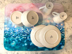 Dish Drying Mat - Print of Abstract Boat Lift Water Reflections Water Abstract