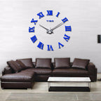 Wall Clock Promotion New Home Decor Large Roman Mirror 3D Wall Clock Mirror Surface Decorative Clock Large Wall Sticker Clock for Living Room Bedroom Office Home Decorations Fashion  Modern Quartz Clocks Living Room  Sticker Watch